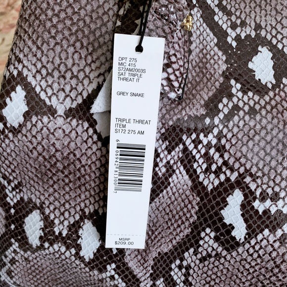 Snake Python Print Leather Bag - Picture 6 of 11